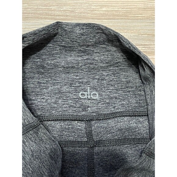 Alo Yoga Womens Size S Sheila High Waist Gray Black Alosoft Colorblock Leggings - Picture 3 of 8